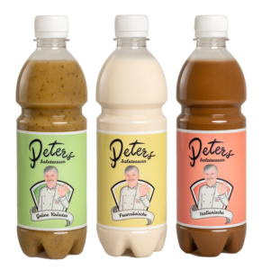 Peters Salatsaucen farbig transparent